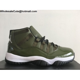 Air Jordan 11 Mens Basketball Shoes Olive Green