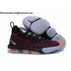 Nike LeBron 16 Black Orange Blue Mens Shoes