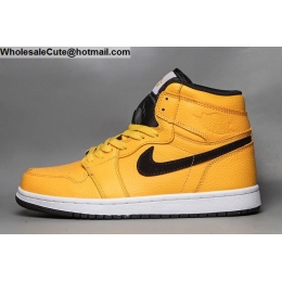 Mens & Womens Air Jordan 1 Retro Yellow White Black
