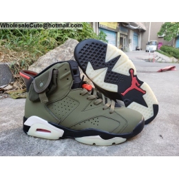 Travis Scott Air Jordan 6 Travis Scott Black Mens Shoes