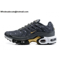 Mens Nike Air Max Plus Denim Iron Grey Metallic Gold