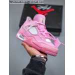 Mens & Womens Air Jordan 4 Retro Off White Pink