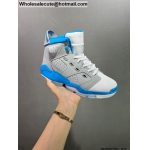 Mens Air Jordan 6 17 23 white grey university blue
