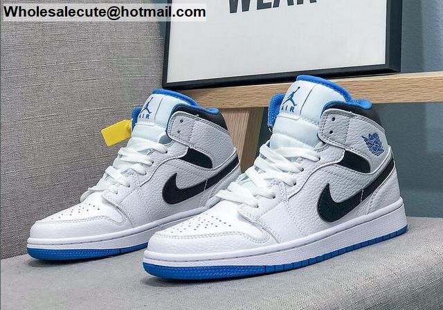 Air Jordan 1 White Black Blue